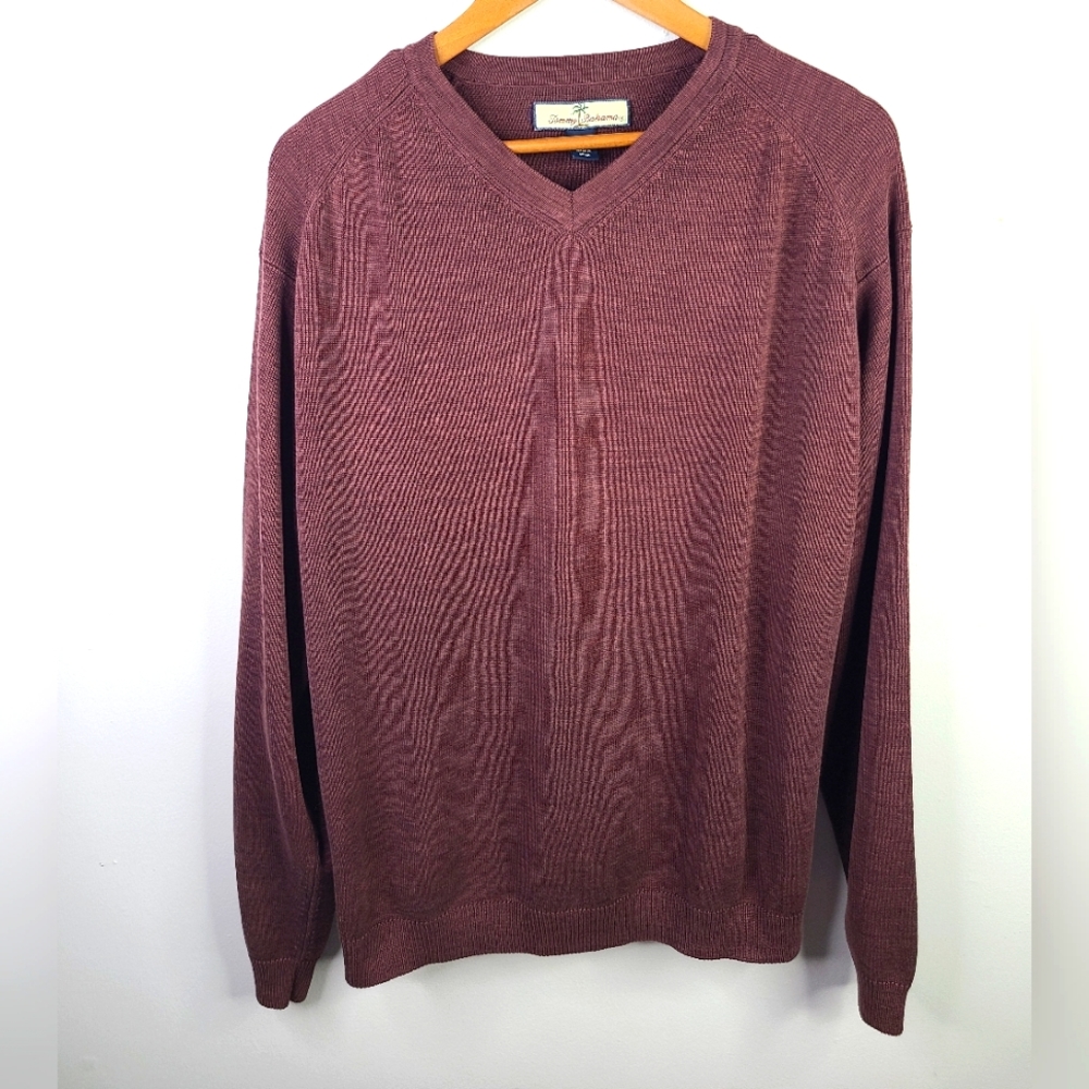 Tommy Bahama - Silk Blend Sweater - SIZE XL - Red Burgundy Vacation
